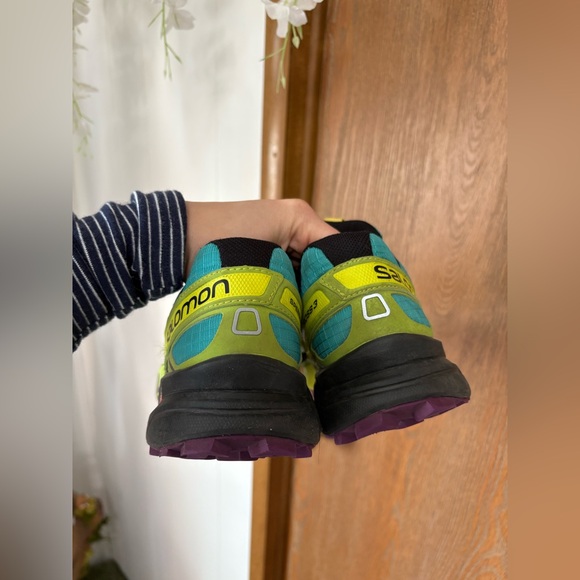 Salmon Speedcross 3 Black Sneakers with Yellow Accents - Picture 5 of 7